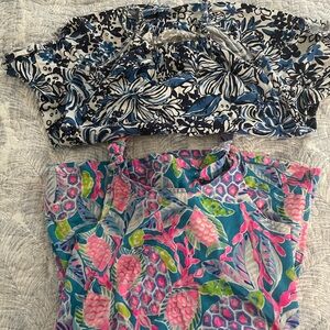 Lilly Pulitzer Kids Floral Blouses - Blue, Pink, Green